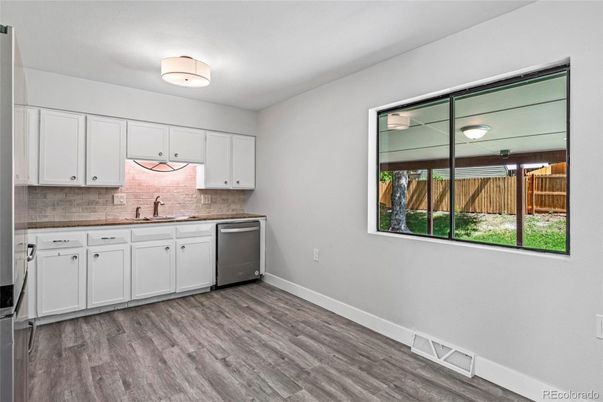 Interior, Kitchen, Wood Texture Flooring