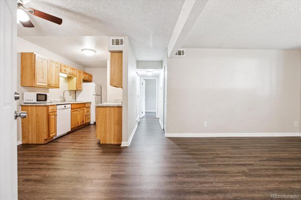 Interior, Kitchen, Wood Texture Flooring