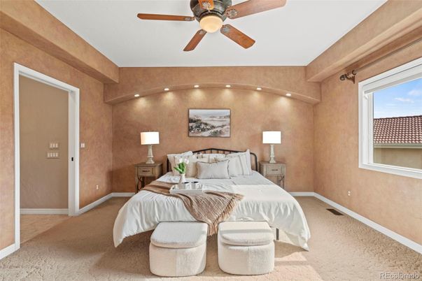 Bedroom, Interior, Recessed Lighting