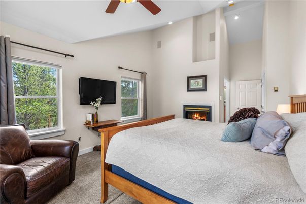 Bedroom, Fireplace, Interior, Recessed Lighting