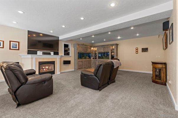 Fireplace, Interior, Living room, Recessed Lighting