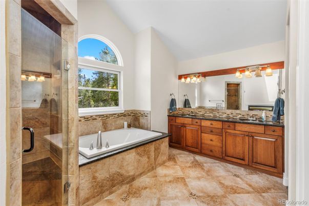 Bathroom, Dual Sink Vanities, Glass Shower, Interior