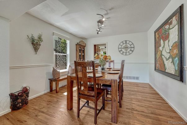 Dining room, Interior, Wood Texture Flooring