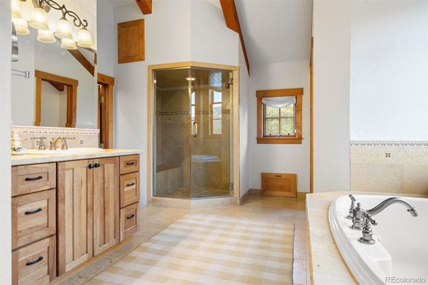 Bathroom, Dual Sink Vanities, Glass Shower, Interior