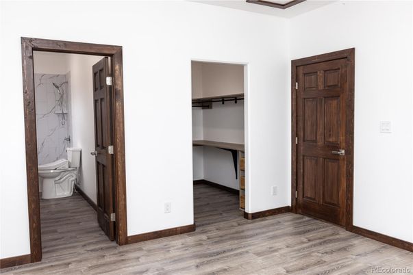 Bathroom, Interior, Marble Walls, Wood Texture Flooring
