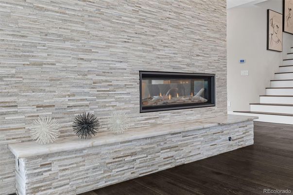 Fireplace, Interior, Stone Walls, Wood Texture Flooring