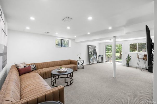 Interior, Living room, Recessed Lighting