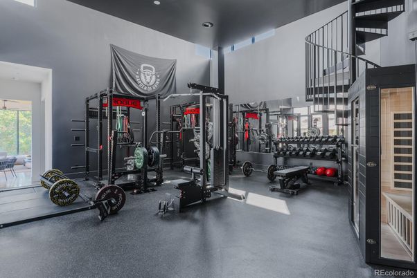 Fitness Equipment, Gym, Interior, Recessed Lighting