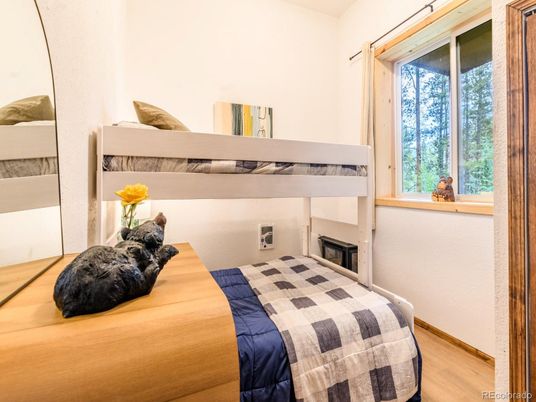 Bedroom, Fireplace, Interior, Wood Texture Flooring