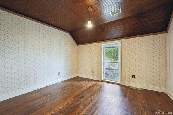 Empty room, Interior, Wooden Ceilings, Wood Texture Flooring