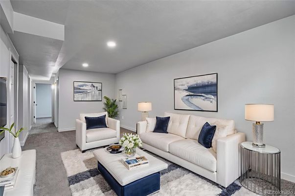 Interior, Living room, Recessed Lighting