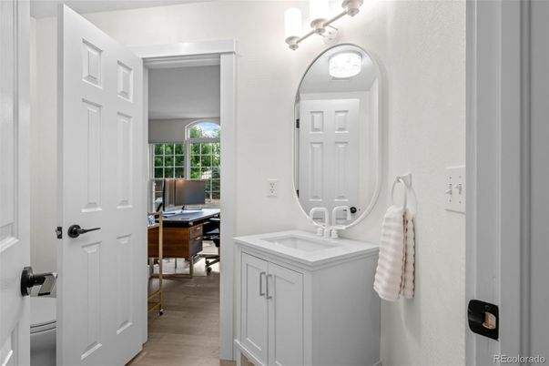 Bathroom, Home Office, Interior, Wood Texture Flooring