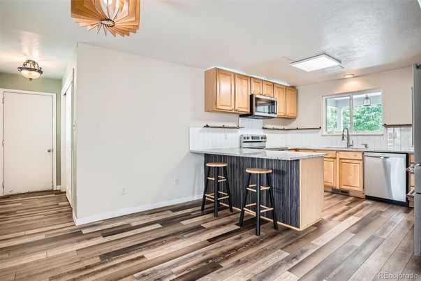 Interior, Kitchen, Wood Texture Flooring
