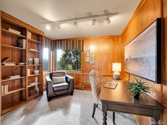 Home Office, Interior, Wooden Walls