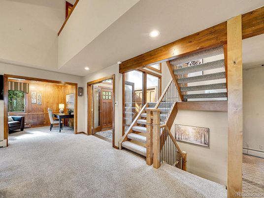 Dining room, Interior, Recessed Lighting, Wooden Walls