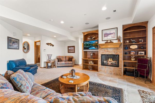 Fireplace, Interior, Living room, Recessed Lighting