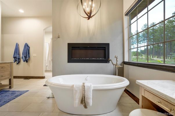 Bathroom, Fireplace, Free Standing Baths, Interior, Recessed Lighting