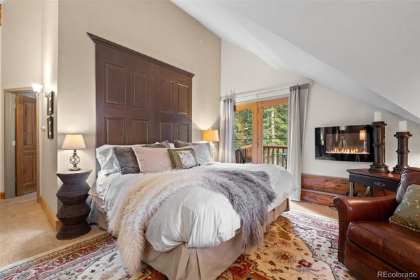 Bedroom, Fireplace, Interior