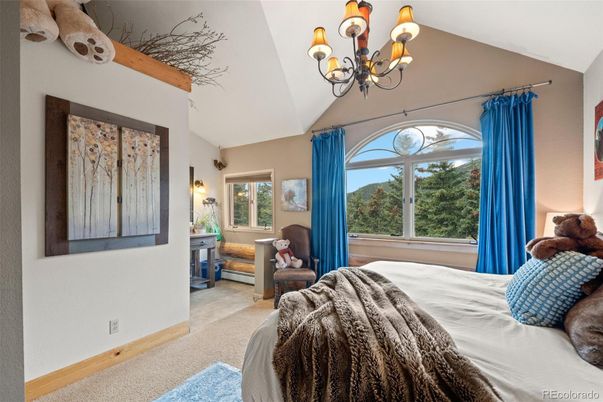 Bedroom, Chandelier, Interior
