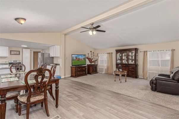 Dining room, Interior, Wood Texture Flooring