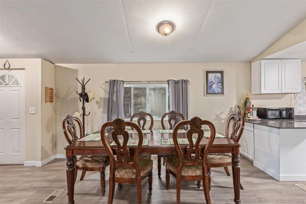 Dining room, Interior, Wood Texture Flooring