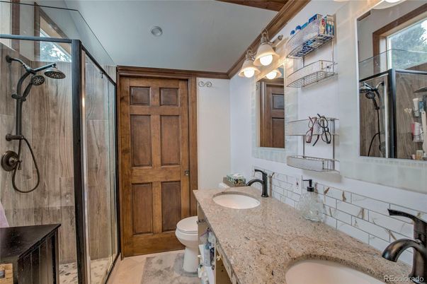Bathroom, Dual Sink Vanities, Glass Shower, Interior