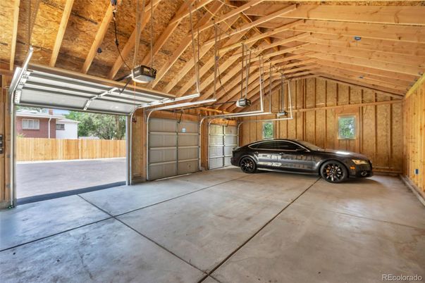 Garage, Interior, Wooden Beams, Wooden Ceilings, Wooden Walls