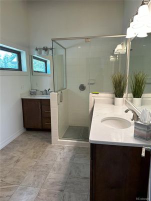 Bathroom, Dual Sink Vanities, Glass Shower, Interior