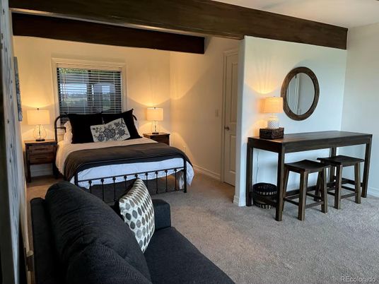 Bedroom, Interior, Wooden Beams