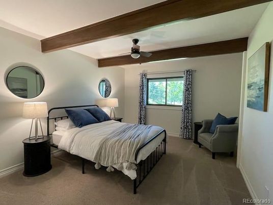 Bedroom, Interior, Wooden Beams