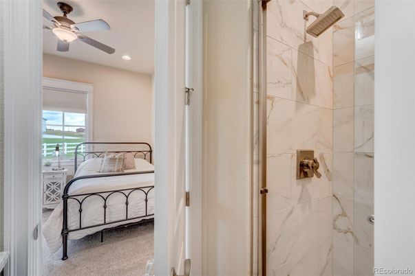 Bathroom, Bedroom, Interior, Marble Walls, Recessed Lighting