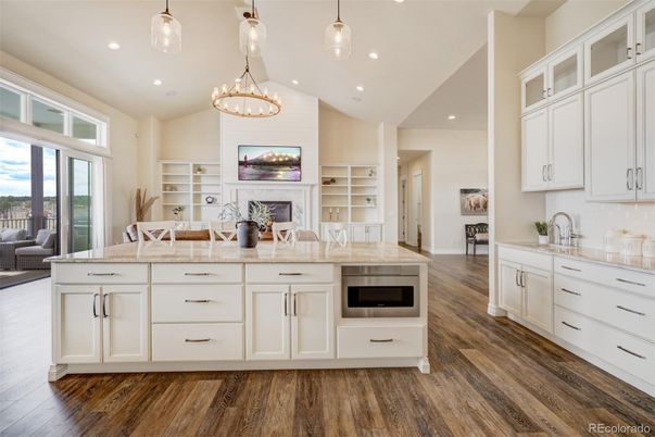 Chandelier, Fireplace, Interior, Pendant Lights, Recessed Lighting, Wood Texture Flooring