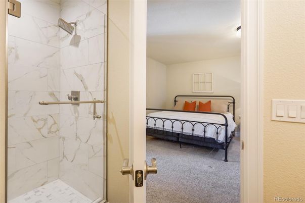Bathroom, Bedroom, Glass Shower, Interior, Marble Walls