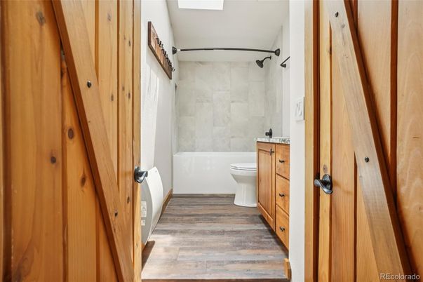 Bathroom, Interior, Wood Texture Flooring