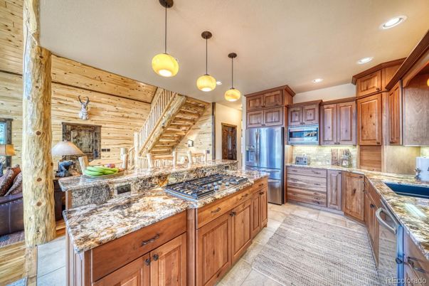 Interior, Kitchen, Pendant Lights, Recessed Lighting, Stainless Steel Appliances