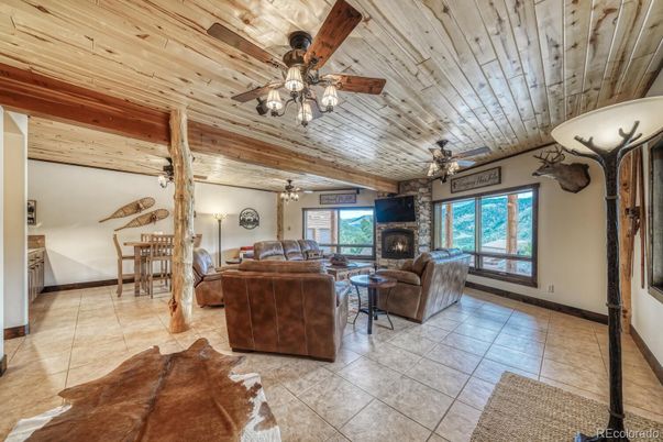 Fireplace, Interior, Living room, Wooden Ceilings