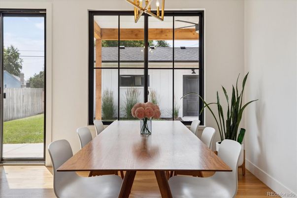Dining room, Interior, Wood Texture Flooring