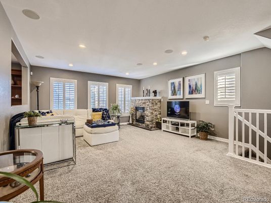 Fireplace, Interior, Living room, Recessed Lighting