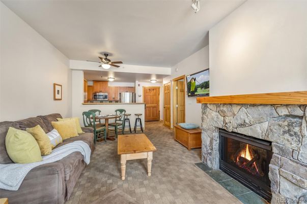 Dining room, Fireplace, Interior, Kitchen, Living room