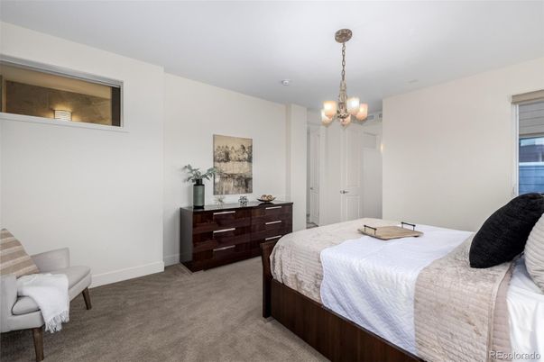 Bedroom, Chandelier, Interior