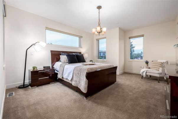 Bedroom, Chandelier, Interior
