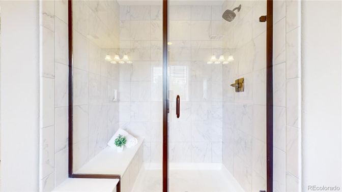 Bathroom, Glass Shower, Interior, Marble Walls