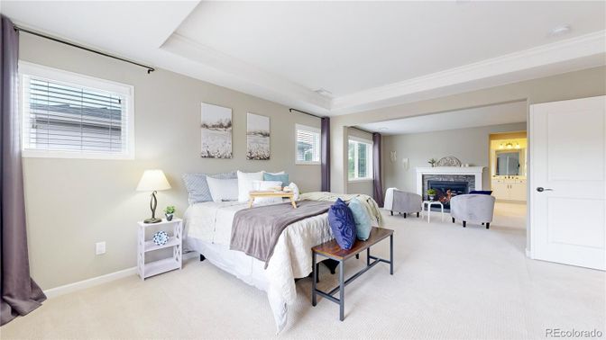 Bedroom, Fireplace, Interior