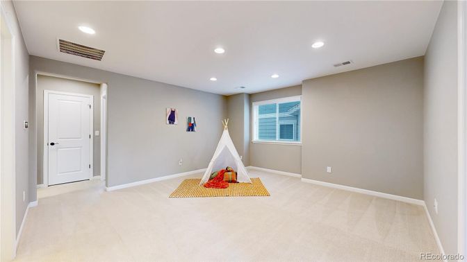 Empty room, Fireplace, Interior, Recessed Lighting