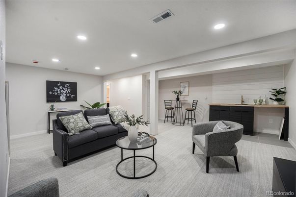 Interior, Living room, Recessed Lighting