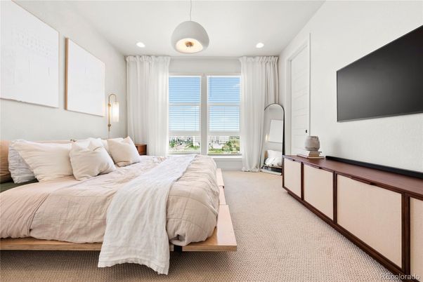 Bedroom, Interior, Pendant Lights, Recessed Lighting