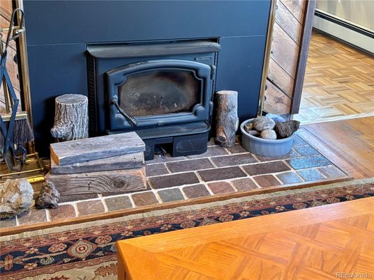 Fireplace, Interior, Wood Texture Flooring