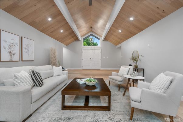 Interior, Living room, Recessed Lighting, Wooden Ceilings, Wood Texture Flooring