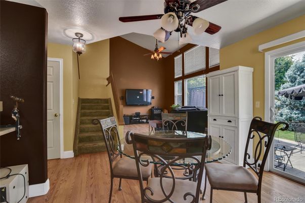 Dining room, Interior, Wood Texture Flooring