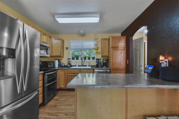 Interior, Kitchen, Wood Texture Flooring